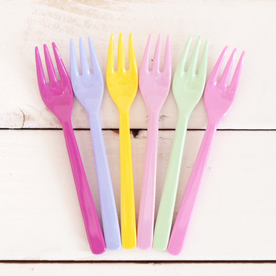 メラミンフォーク 6色