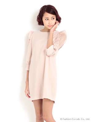 snidel (スナイデル)  ダブルシフォンショルダーワンピース