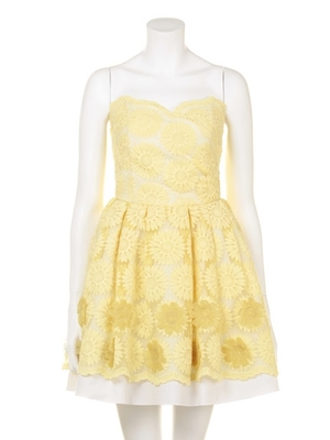 Lily Brown (リリーブラウン)  カットワーク刺繍ドレス