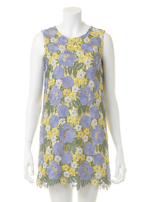 カラフルケミカルレースワンピ