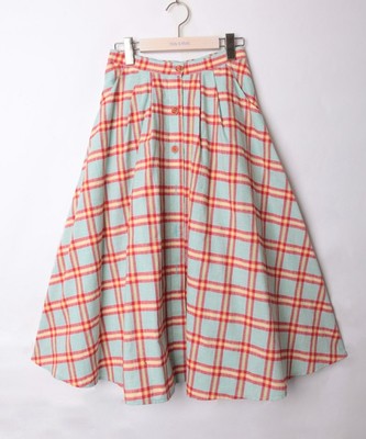 Dolly&Molly チェックミモレ丈スカート