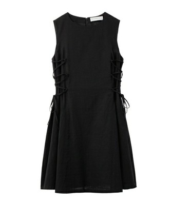 GINGER ALE サイドリボンフレアワンピース