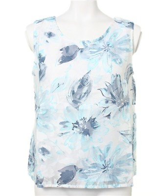 背中あき花柄タンク