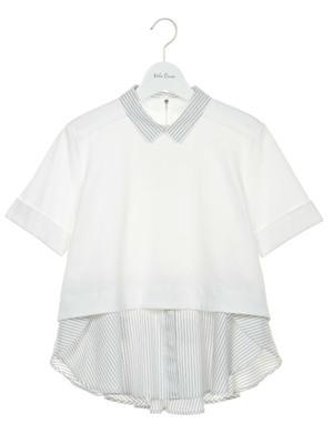 ストライプドッキングかのこシャツ