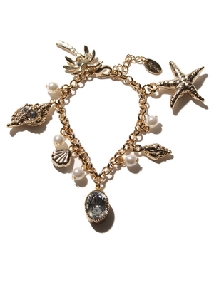 シェルモチーフじゃらじゃらブレス