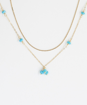 ターコイズ　チェーン　アンクレット　