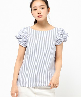 ネジリスリーブブラウス