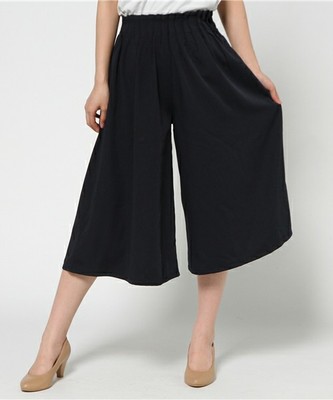 ウエストタックツイルガウチョパンツ