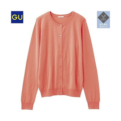 UVカットクルーネックカーディガン