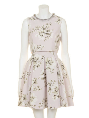 snidel ビジュー付きボリュームワンピース