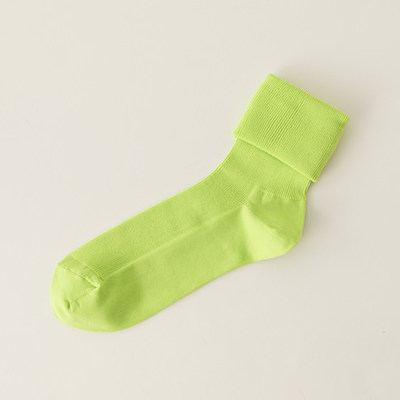 1×1リブ三つ折りショートソックス