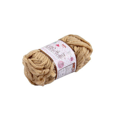 アクリル毛糸　超極太　ベージュ　３５ｇ（２１ｍ）