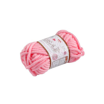 アクリル毛糸　超極太　ピンク　３５ｇ（２１ｍ）