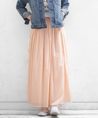 【VERY6月号掲載】 インド綿ギャザーマキシスカート