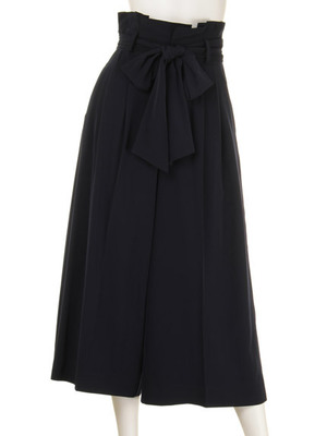 【Noela】リボンベルト付ガウチョパンツ