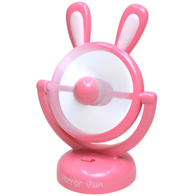 ウサギ型扇風機 ピンク USB/単3電池3本使用