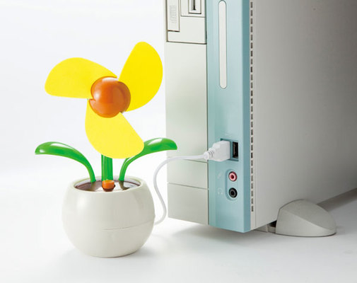 USB 電池式 2way 卓上フラワー扇風機