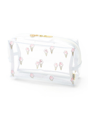 モチーフプリントビニールバニティポーチ