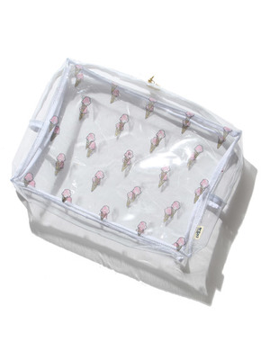 モチーフプリントトラベルポーチ