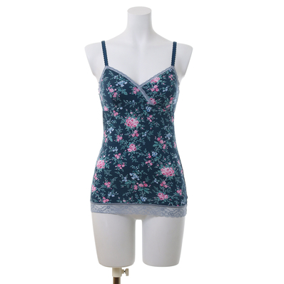 カップ付キャミソール[グリーンローズPt]