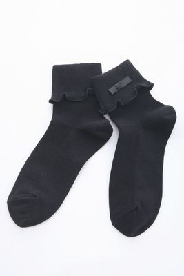 リボン付折り返しメローリブソックス