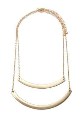 FOREVER 21 メタリックプレートネックレスセット