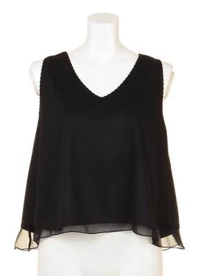 ショートシフォンレイヤータンク