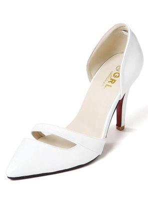 ポインテッドトゥデザインパンプス