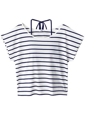 2点setブラトップ付きボーダードルマントップス