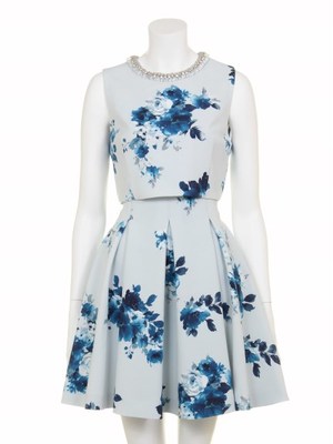 snidel ビジュー付きボリュームワンピース