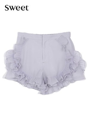 snidel オーガンジープリーツスカショートパンツ