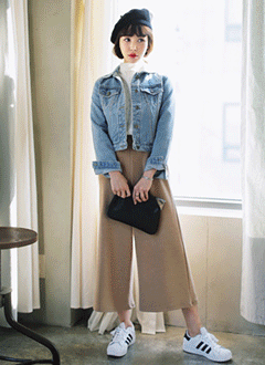 ショート丈デニムジャケット・全2色・18502