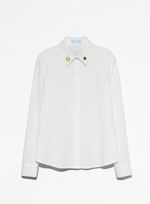 Amethyst shirt バードxスター刺繍シャツ