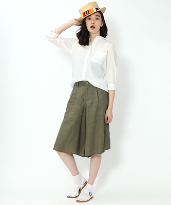 リネンキュロットパンツ