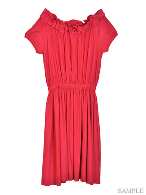 オフショルダーギャザーOP