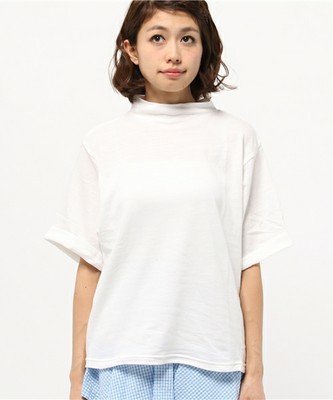 5分袖ハイネックプルオーバー