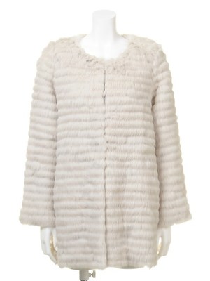 snidel ノーカラーファーコート