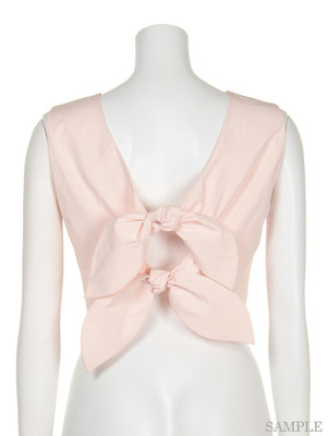 バックリボントップス