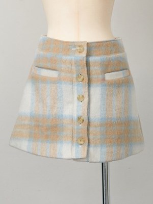 シャギーチェックスカート