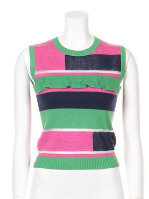 【Lily Brown】カラーブロックニットタンク