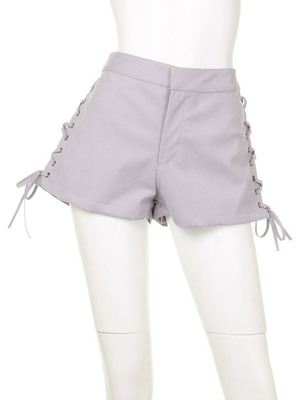 スエードレースアップショートパンツ