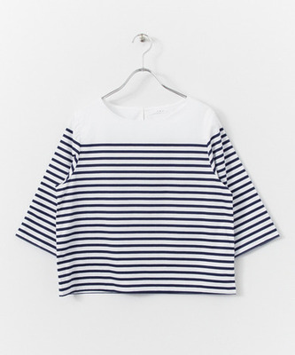 【KBF】5分袖ボーダートップス