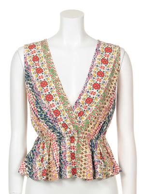 【Lily Brown】幾何花柄トップス