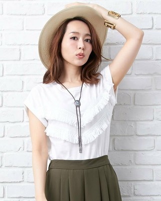 【INGNI】フリンジ/Ｔシャツ-