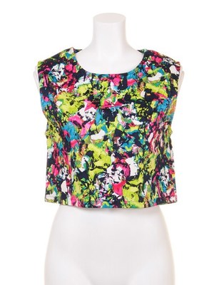 【EVRIS】Vivid FlowerノースリTOPS