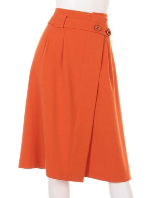 ラップフレアースカート