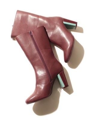 スクエアトゥミディ丈ブーツ