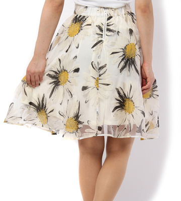 【PAGEBOY】花柄オパールフレアスカート