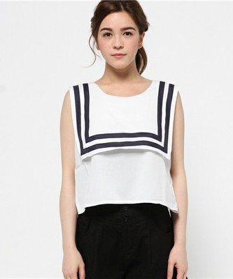 Dolly&Molly セーラーノースリーブトップス