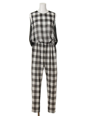 ギンガムオールインワン